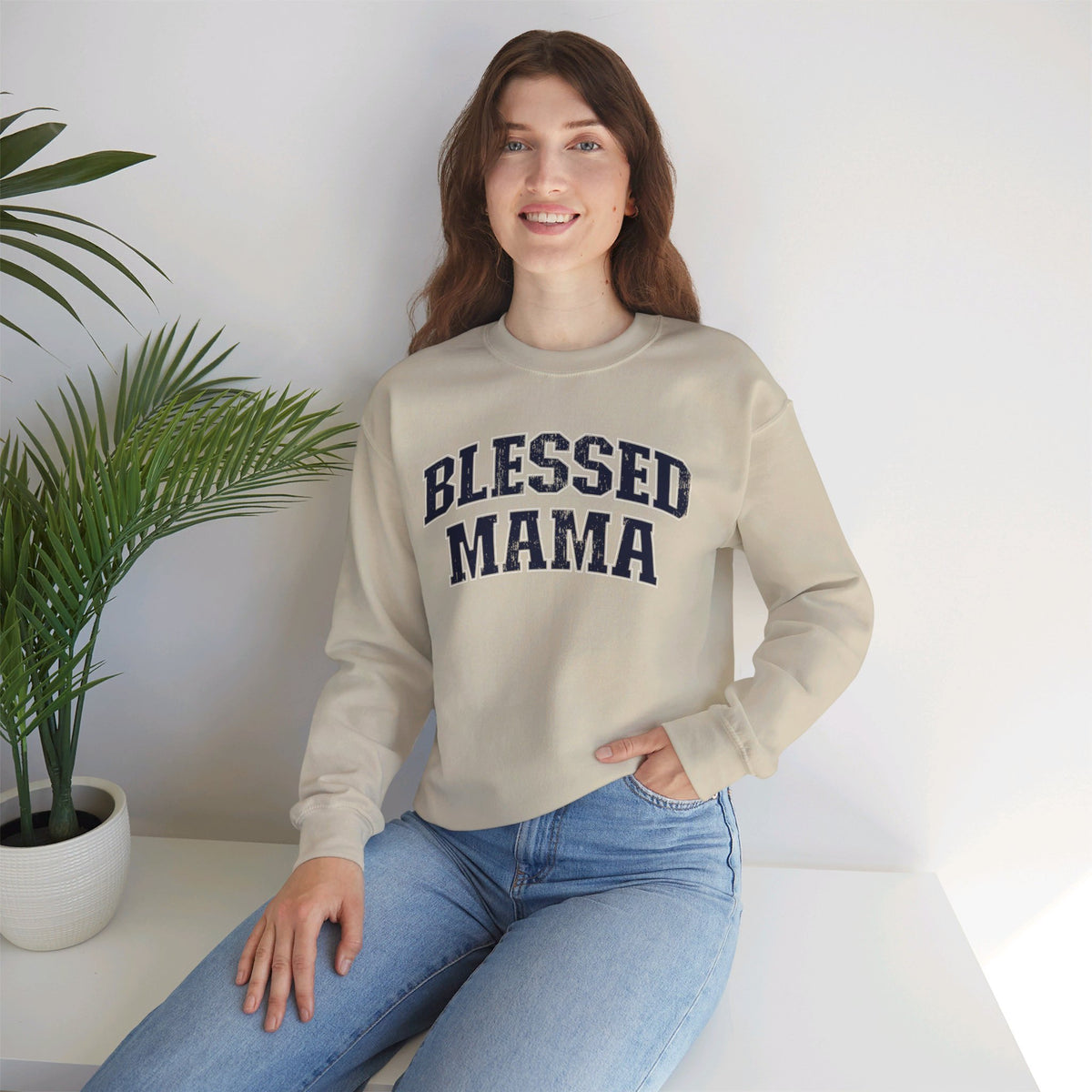 BLESSED MAMA Sweatshirt - Bun Maternity & Mama