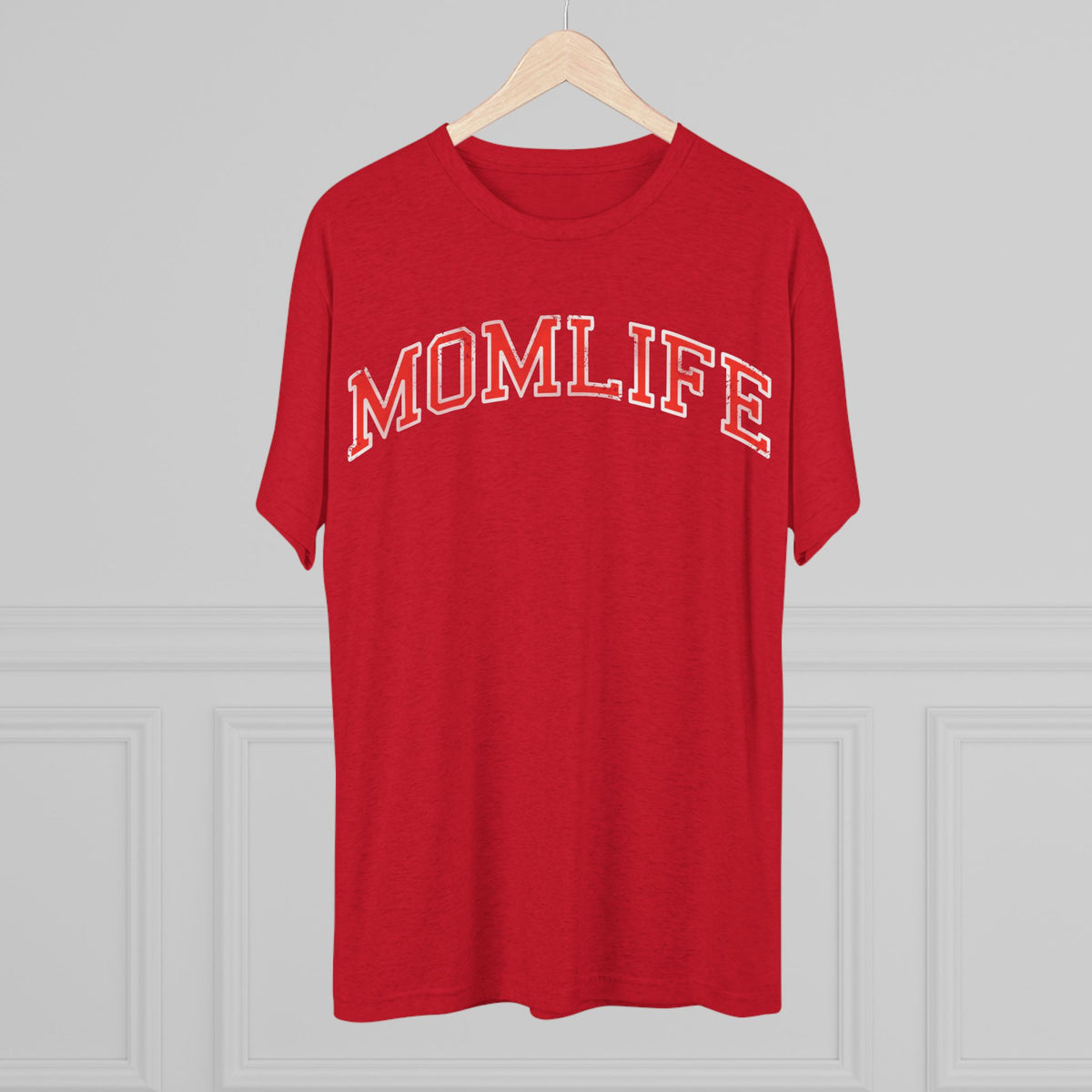 RED and WHITE Football Mom Shirt - Bun Maternity & Mama