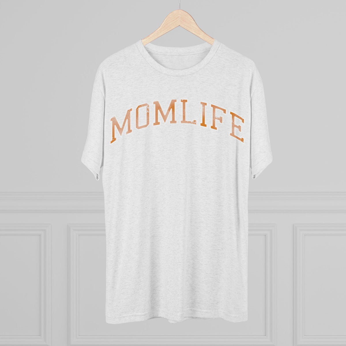 ORANGE and WHITE Football Mom Shirt - Bun Maternity & Mama