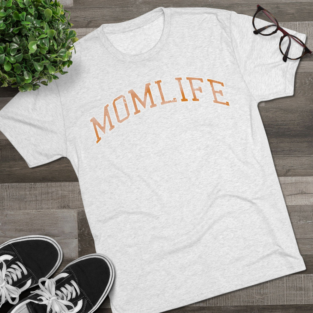 ORANGE and WHITE Football Mom Shirt - Bun Maternity & Mama