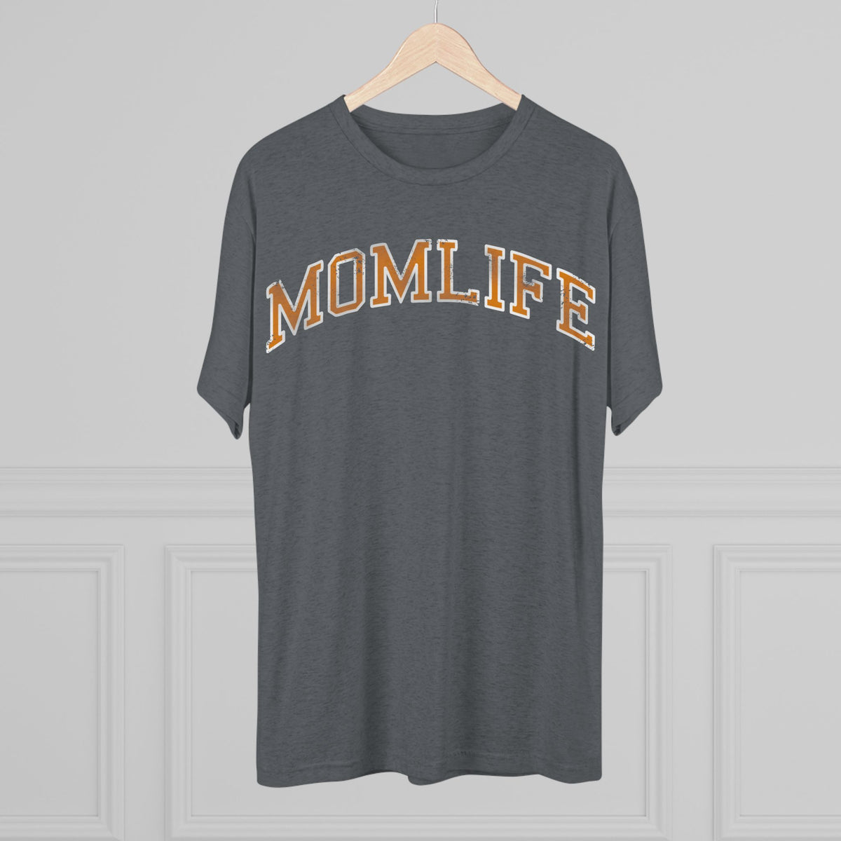 ORANGE and WHITE Football Mom Shirt - Bun Maternity & Mama