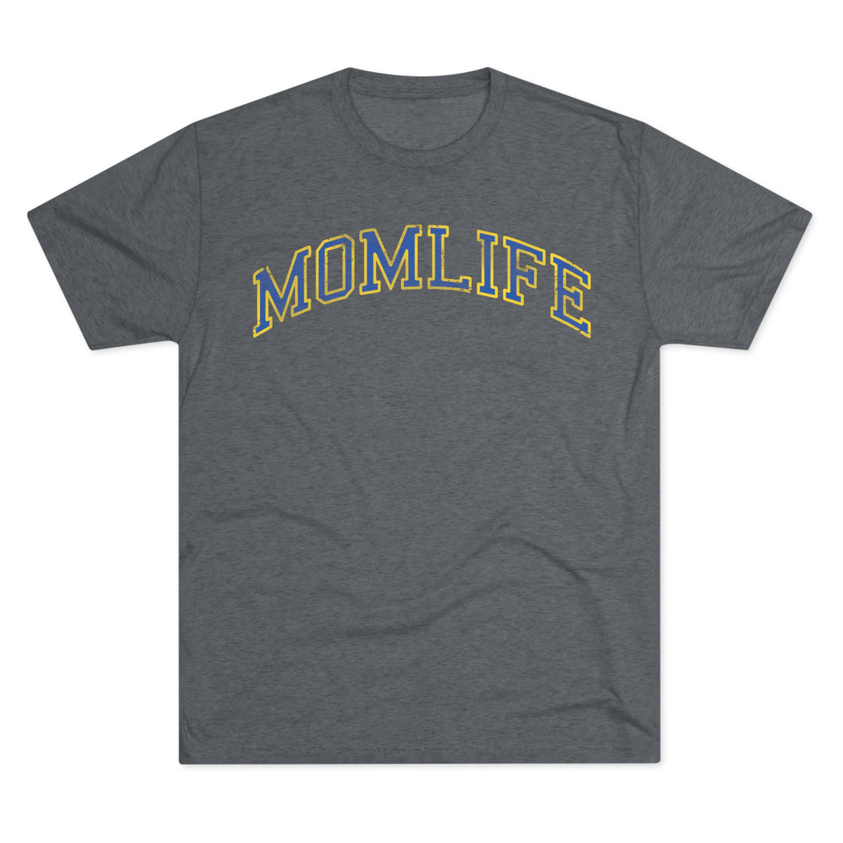 BLUE and GOLD Football Mom Shirt - Bun Maternity & Mama