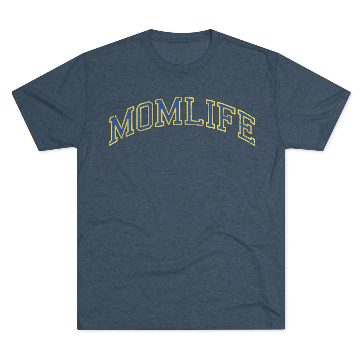 BLUE and GOLD Football Mom Shirt - Bun Maternity & Mama