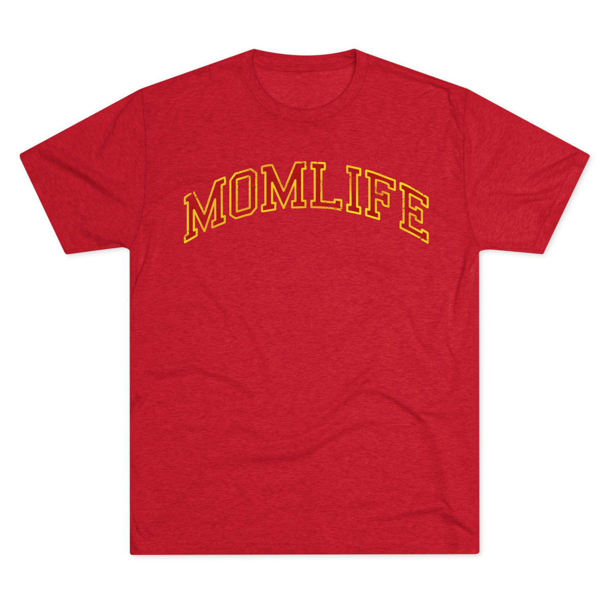 RED and GOLD Football Mom Shirt - Bun Maternity & Mama