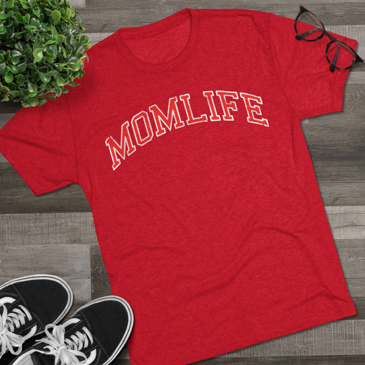 RED and WHITE Football Mom Shirt - Bun Maternity & Mama