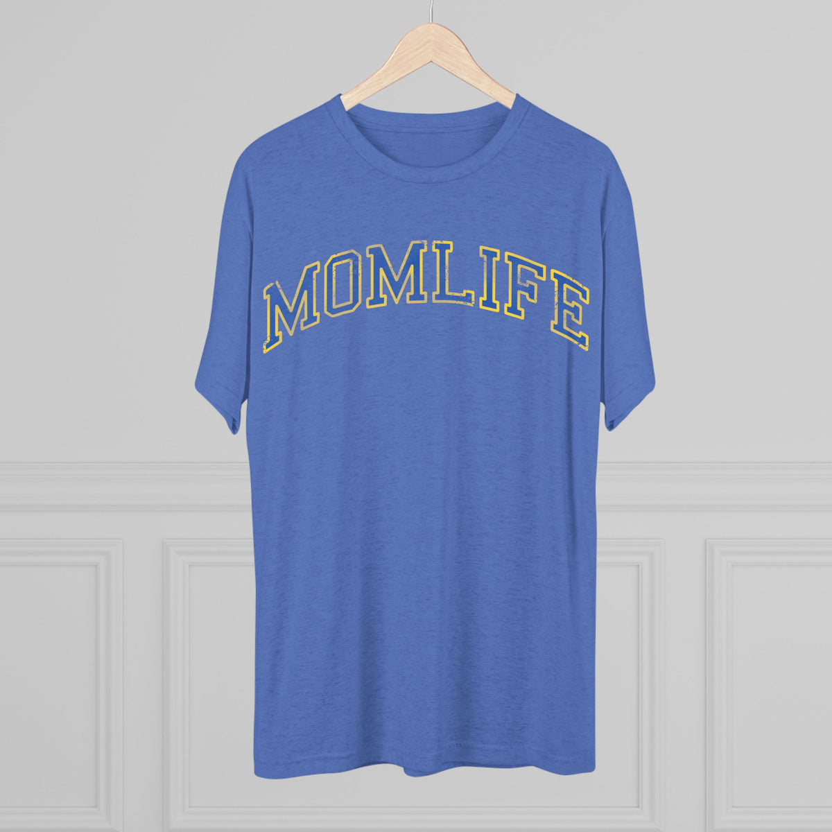 BLUE and GOLD Football Mom Shirt - Bun Maternity & Mama