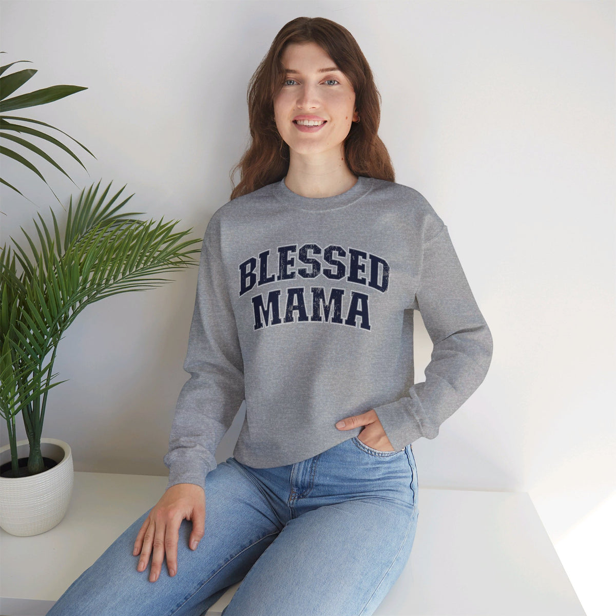 BLESSED MAMA Sweatshirt - Bun Maternity & Mama