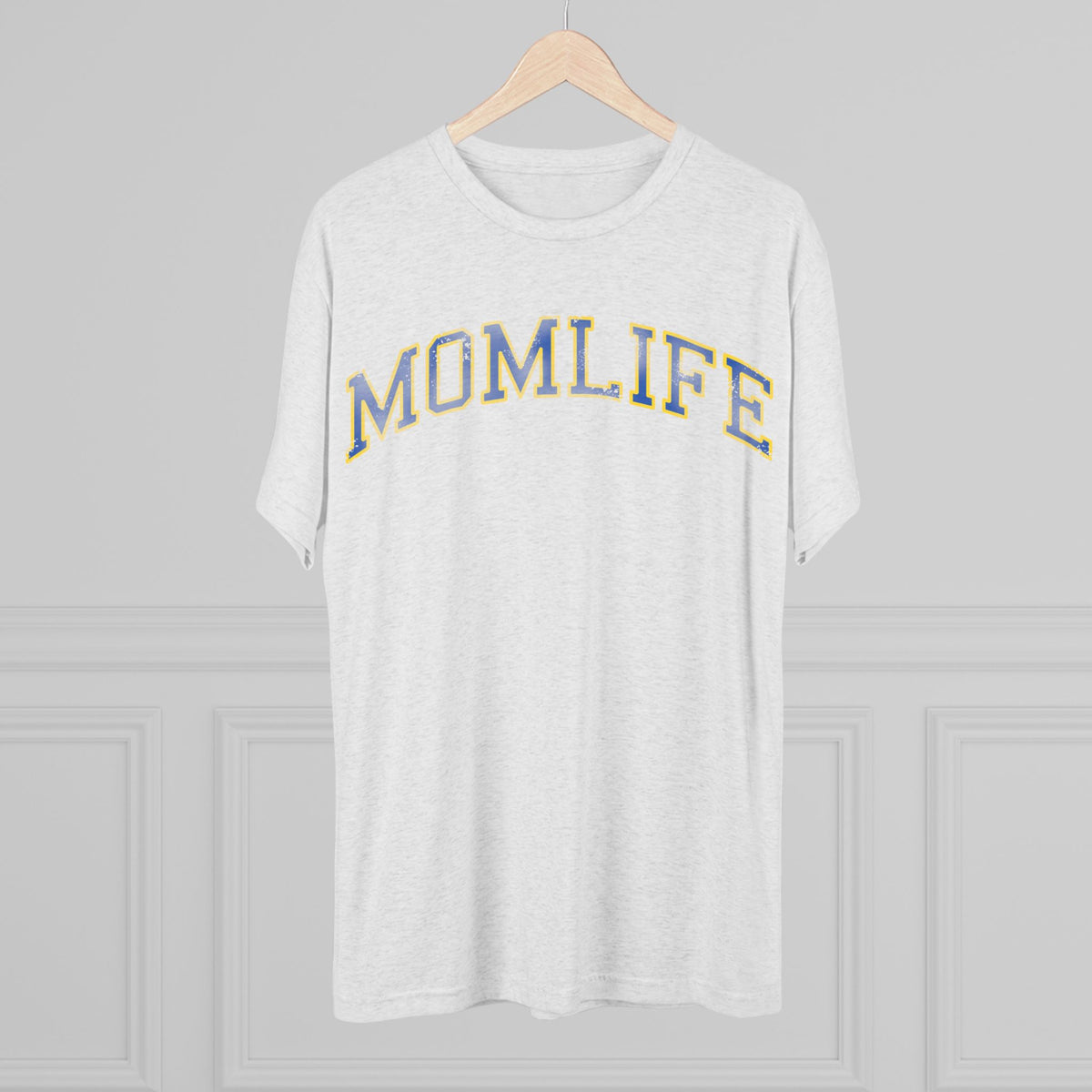 BLUE and GOLD Football Mom Shirt - Bun Maternity & Mama